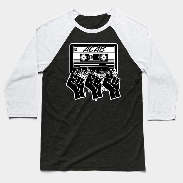 ACAB Cassette Tape Black Lives Matter Fists Baseball T-Shirt by aaallsmiles